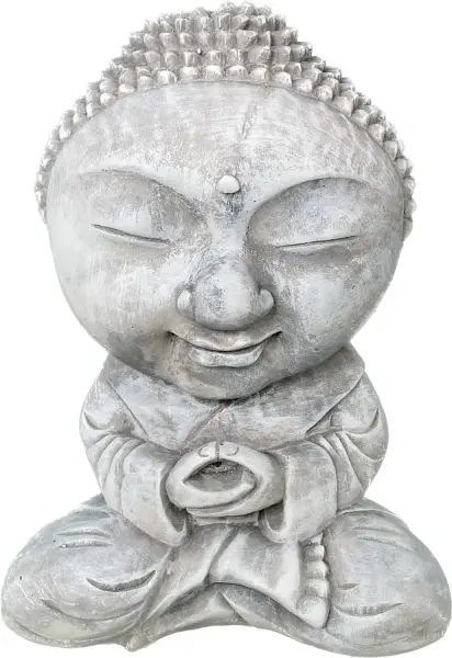 Artikelbild 3 des Artikels “Nima - Sitzender Mönch mit großem Kopf, 30 cm H | Steinguss “